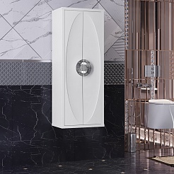 Opadiris Шкаф пенал Ибица 45 подвесной белый/хром – фотография-2